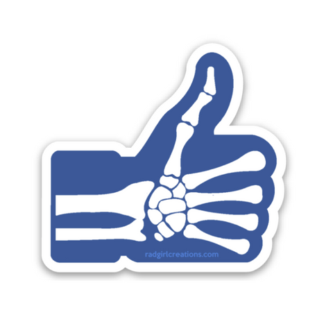 Skeleton Thumbs Up Decal